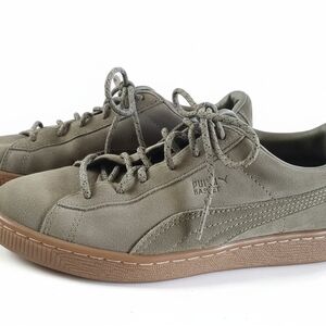 Puma Basket Classic Green Shoes Sneakers Womens US Size 6.5 C